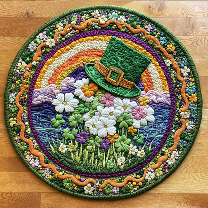 Lucky Shamrock Dreams WN2904024CL Quilted Round Mat