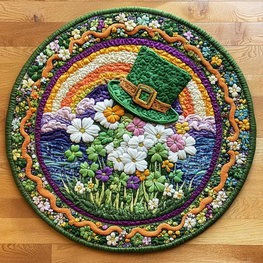 Lucky Shamrock Dreams WN2904024CL Quilted Round Mat