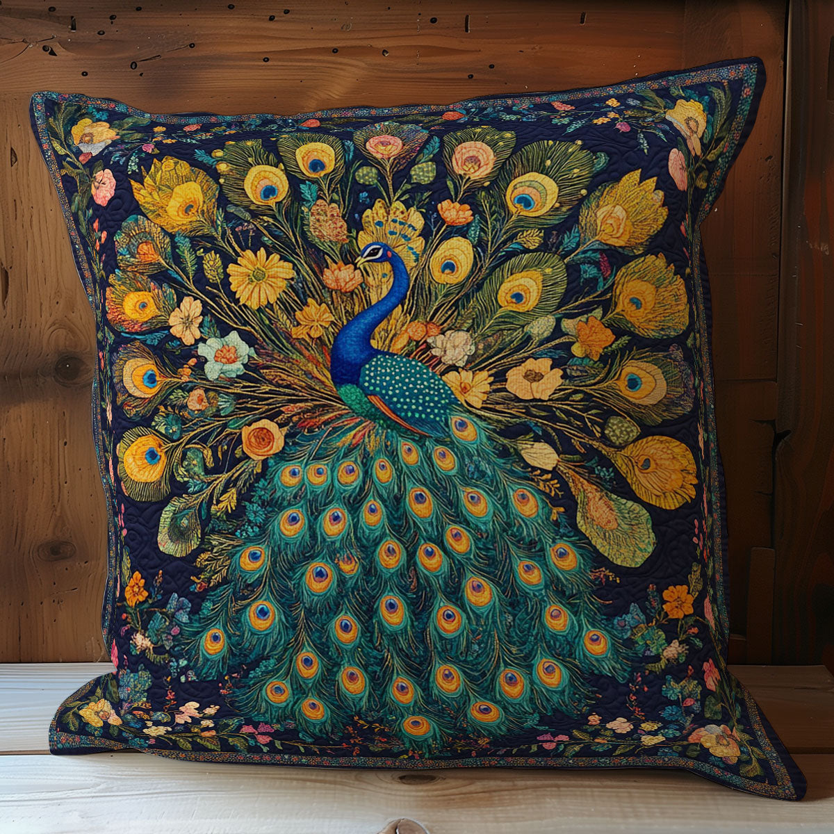 Beautiful Feather Of Peacock WY0602064CL Quilt Pillow Case