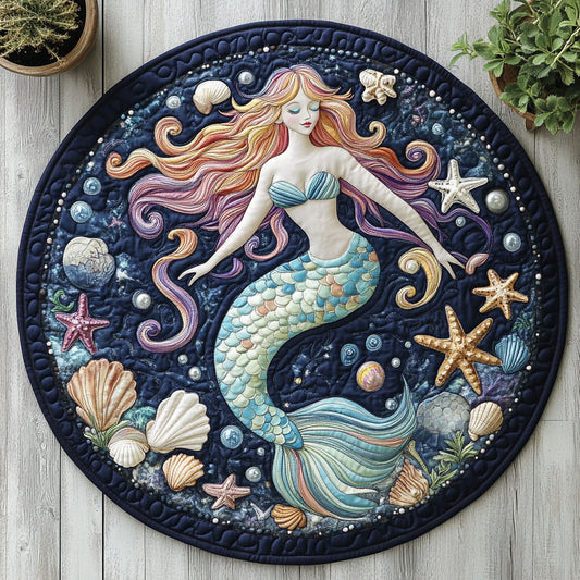 Mermaid Glow CW2605466CL Quilted Round Mat