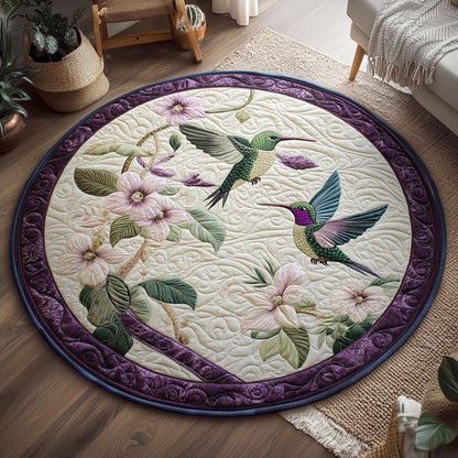 Floral Hummers WY2203047CL Quilted Round Mat