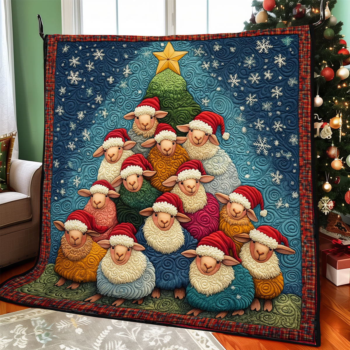 Sheep Pyramid CP1811018CL Quilt