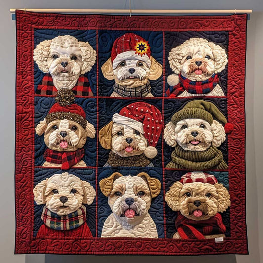 Christmas Fashion Poodle WP1710034CL Quilt