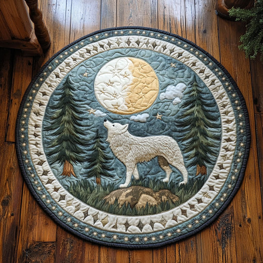 Forest Night CP2207041CL Quilted Round Mat