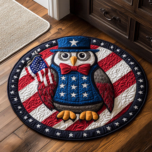 Owl American WX2005035CL Quilted Round Mat