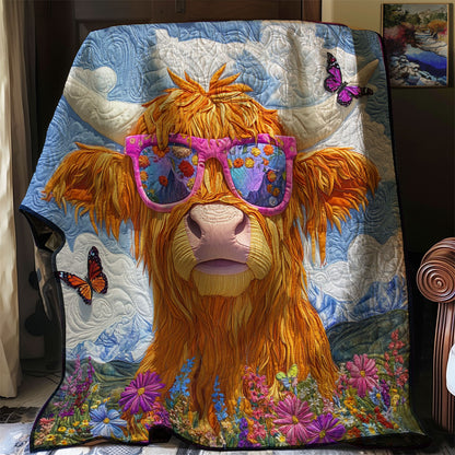 Groovy Highland Cow WJ2001013CL Quilt