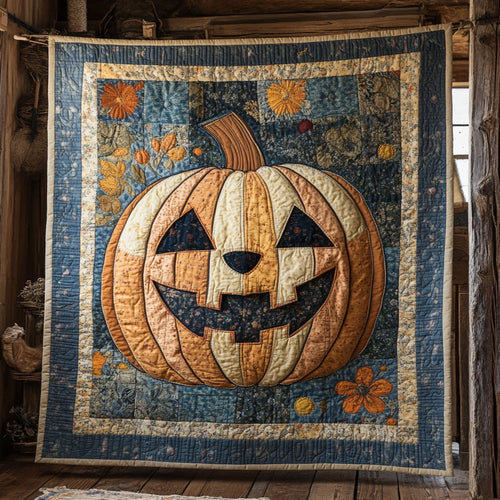 Playful Pumpkin Bear WN2608072CL Quilt