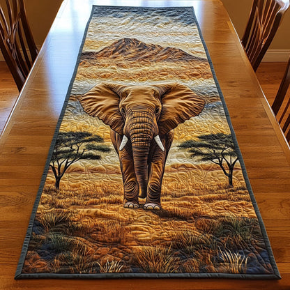 Majestic Elephant WJ0705015CL Quilted Table Runner
