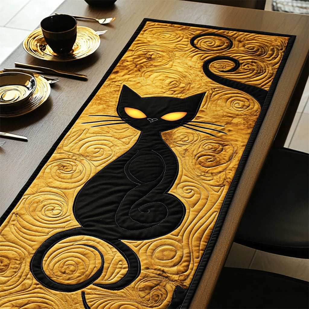Golden Cat WY0505027CL Quilted Table Runner