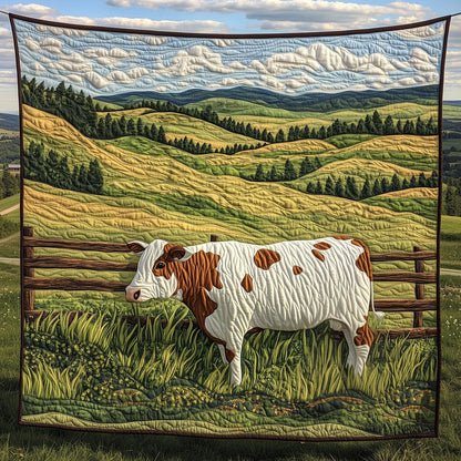 Peaceful Rural Cow LT1909016CL Quilt