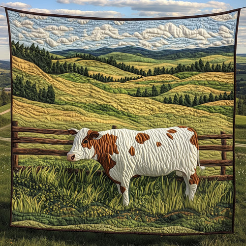 Peaceful Rural Cow LT1909016CL Quilt