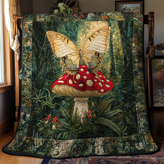 Butterfly In Mushroom WY2103010CL Quilt