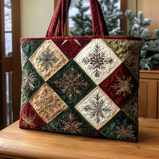 Holiday Patch CW2909014CL Quilted Tote Bag