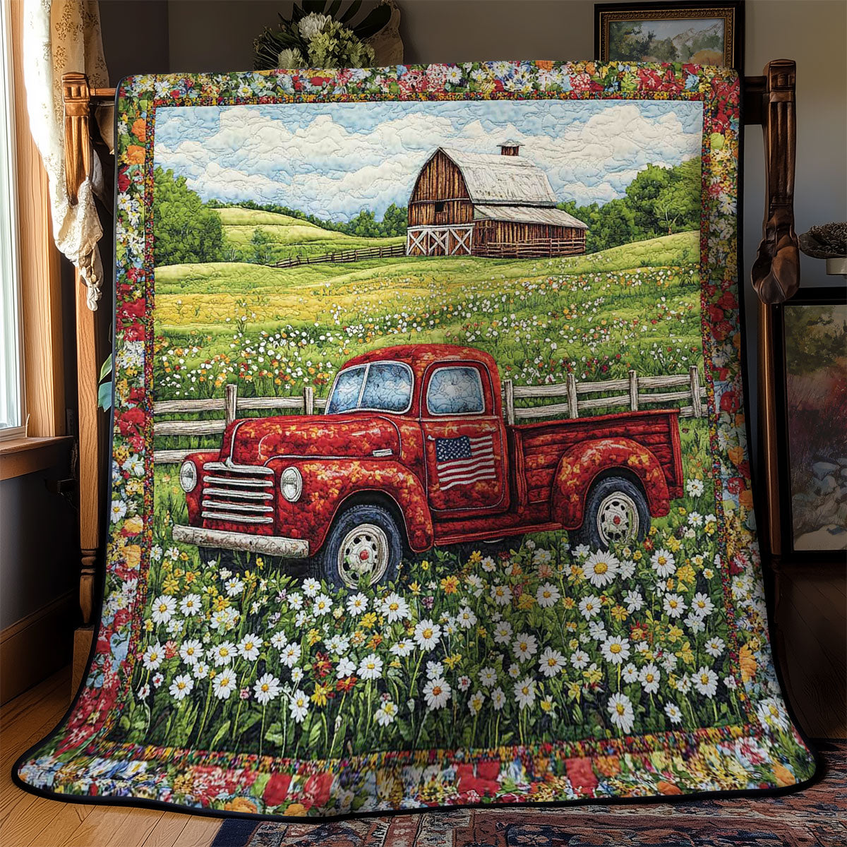 Vintage Red Truck WN0703048CL Quilt