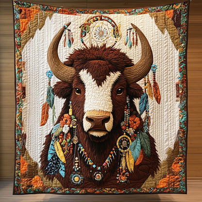 Feathered Bison CP0407034CL Quilt