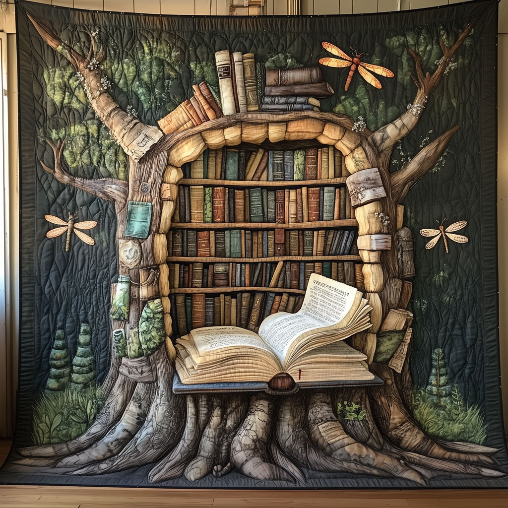 Dragonfly Arboreal Library LT0410026CL Quilt