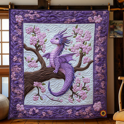 Purple Flower Dragon WY2012059CL Quilt