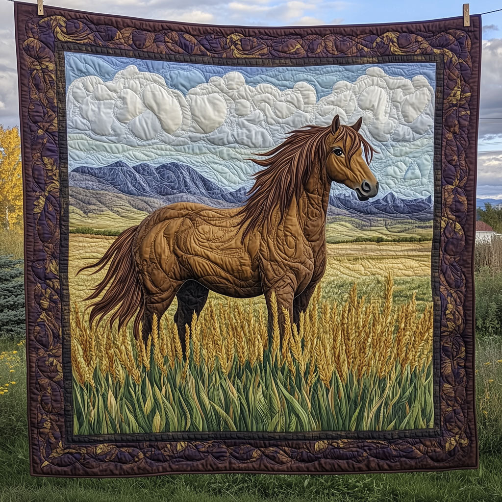 Prairie Wheat Horse LT0910051CL Quilt