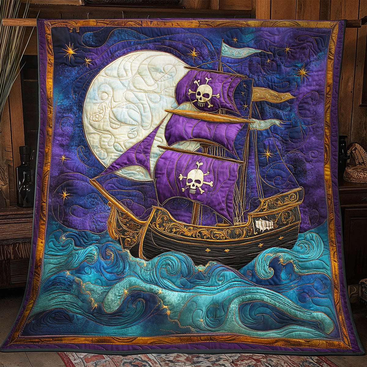 Purple Boat CM1804043CL Quilt