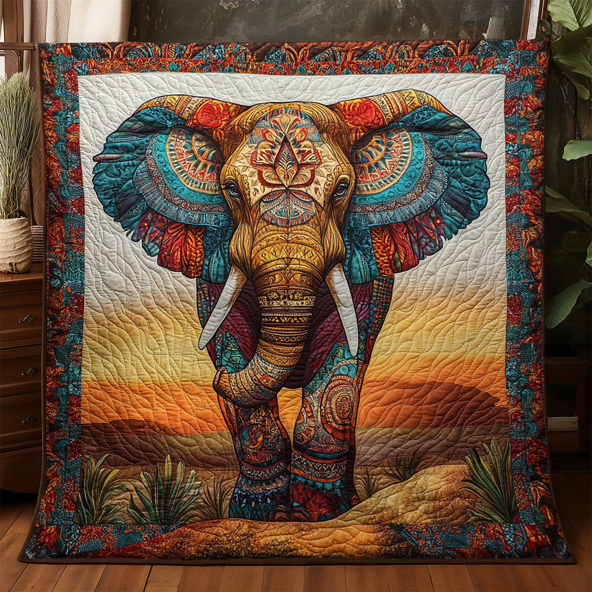 Elephant Mandala WX0406019CL Quilt
