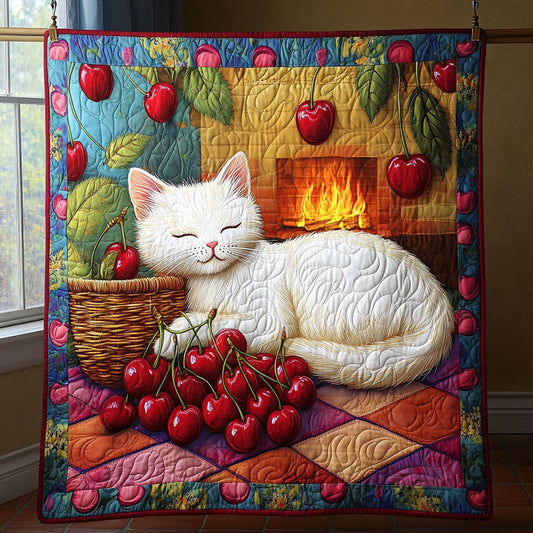 Cherries And Cat WY2208097CL Quilt