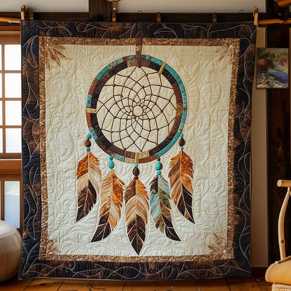Feather Native American Dreamcatcher WY2301057CL Quilt