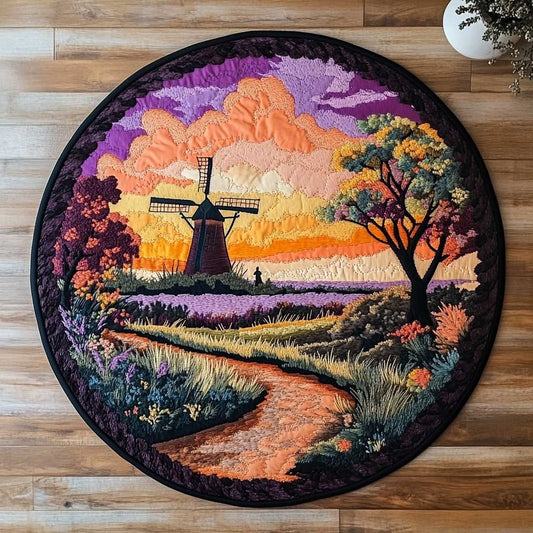 Windmill Twilight WN2304032CL Quilted Round Mat