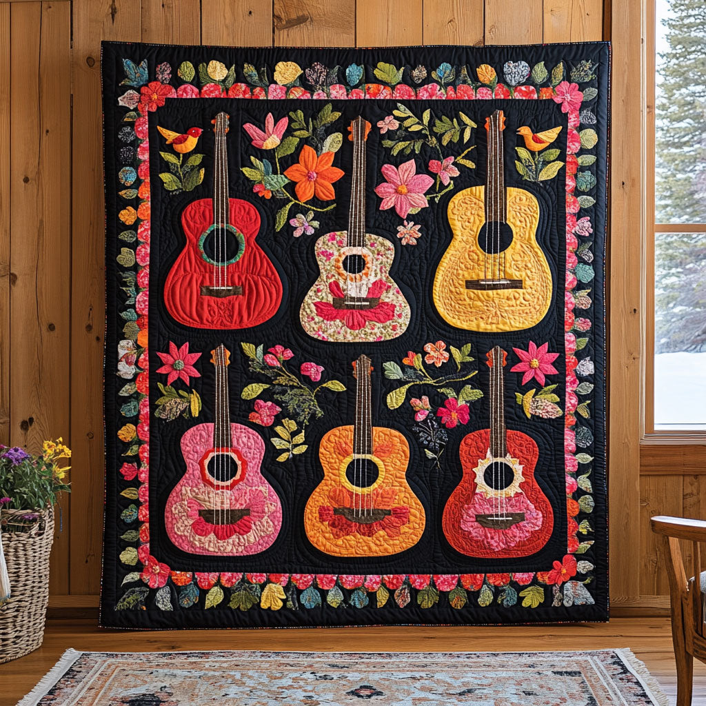 Floral Guitar CW2708054CL Quilt