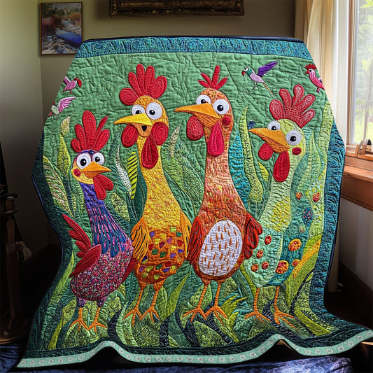 Whimsical Chicken WX2512060CL Quilt