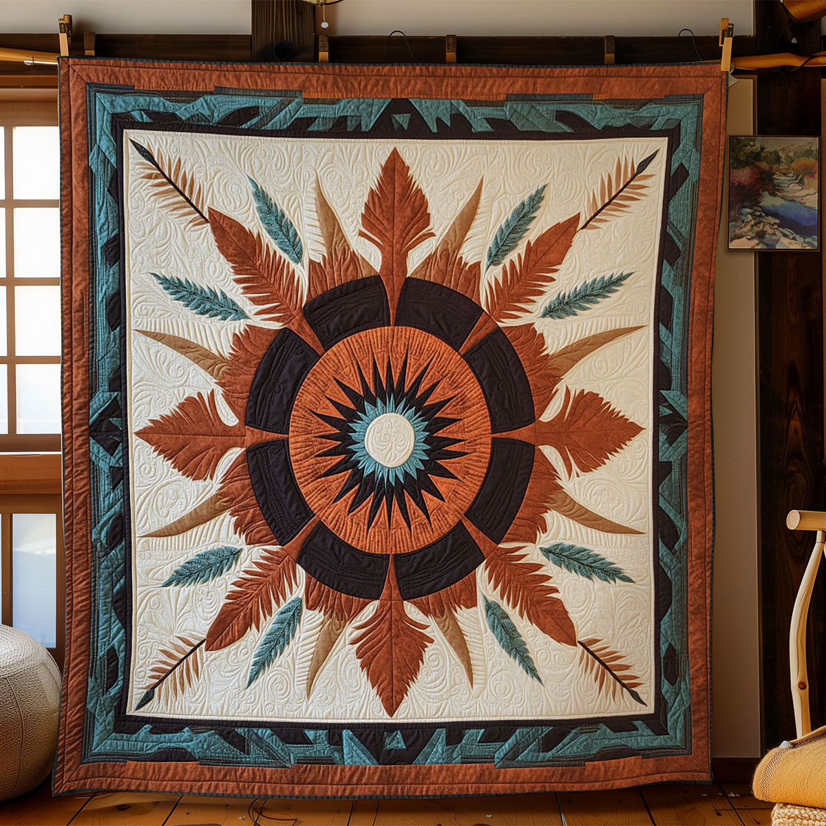 Native Wolf Flame WN1407074CL Quilt