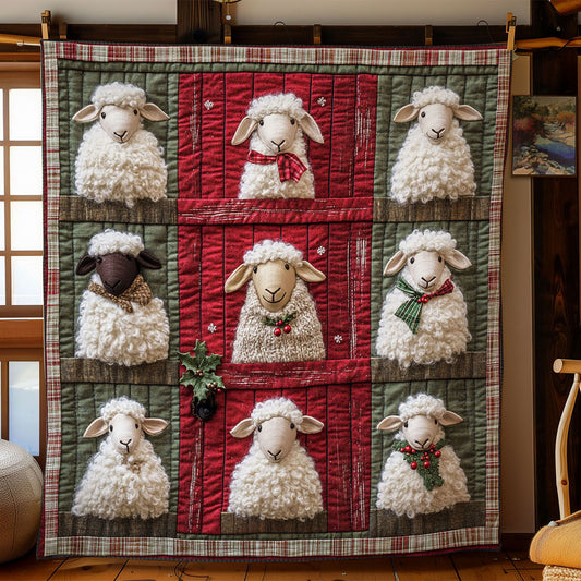 Rustic Sheep Christmas WN1711066CL Quilt