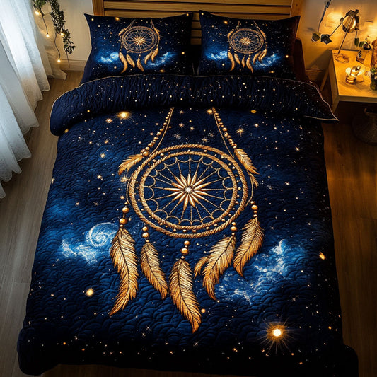 Golden Dreamcatcher Under Midnight Sky DH1009024CL Duvet Cover Set