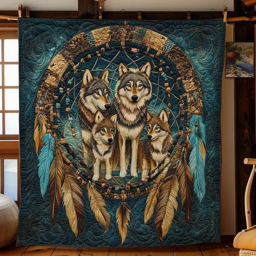 Sacred Wolf Circle WN2401023CL Quilt