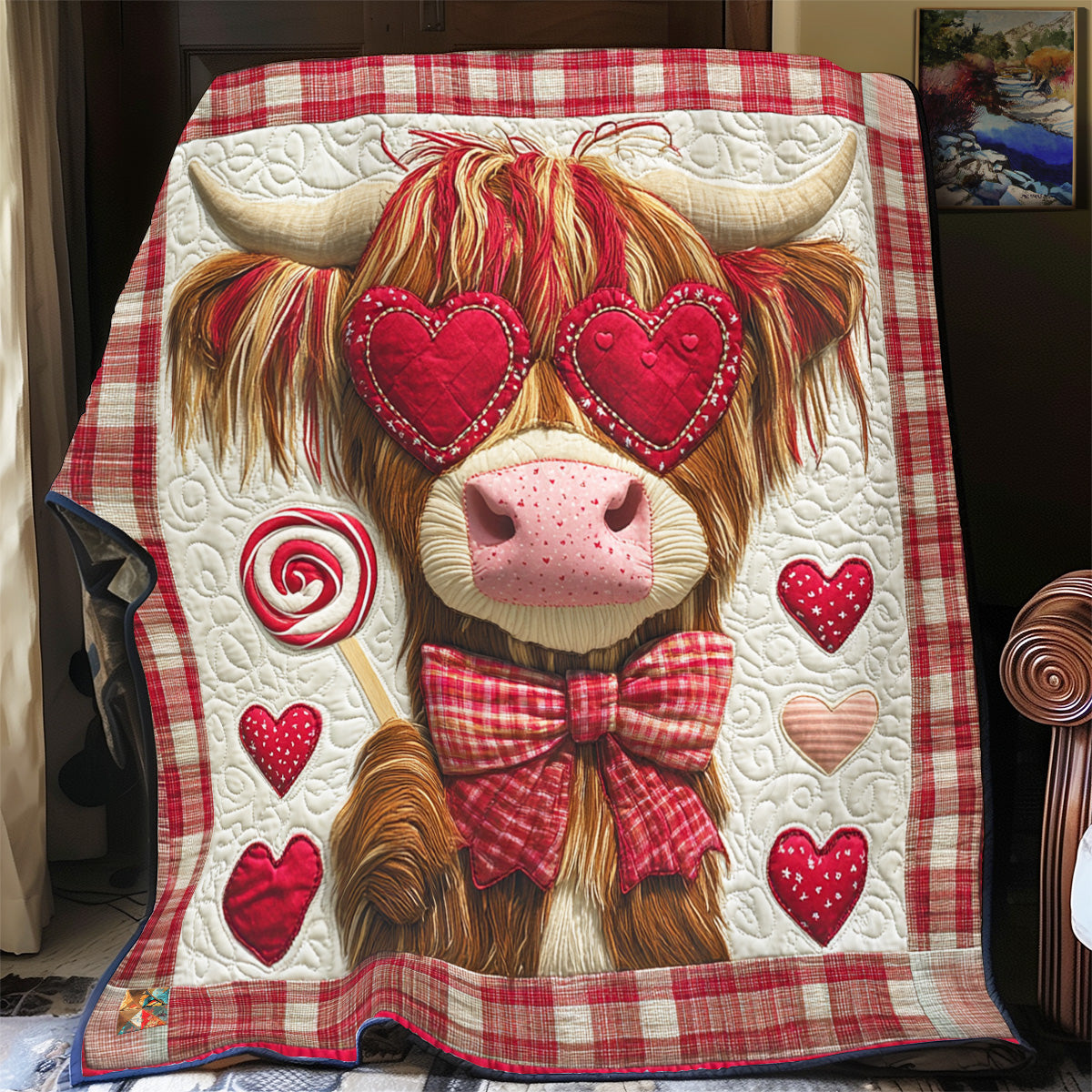 Cheeky Highland Cow YR2712020CL Quilt