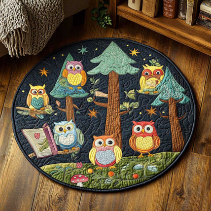 Jungle Owl Jamboree WN2503077CL Quilted Round Mat