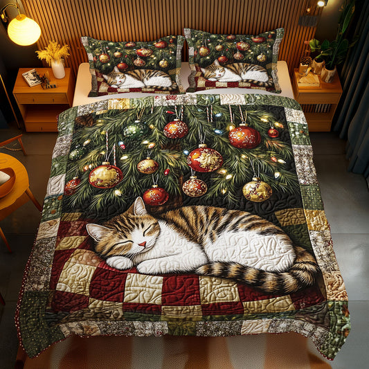 Christmas Sleeping Cat WJ2711037CL Duvet Cover Set