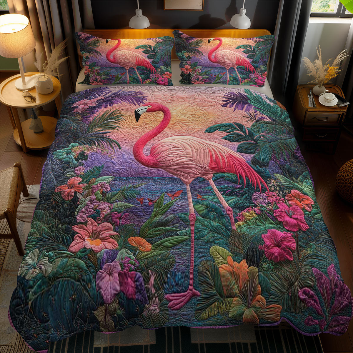 Tropical Flamingo WN1701159CL Duvet Cover Set