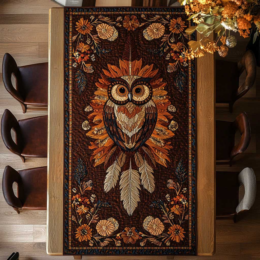 Golden Owl WN2204024CL Quilted Table Runner