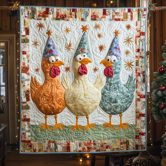 Christmas Chicken Choir CW0810056CL Quilt