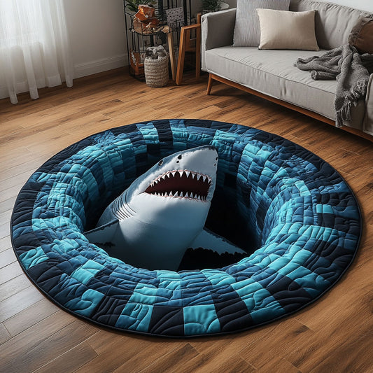 Ocean Terror CP2909010CL Quilted Round Mat