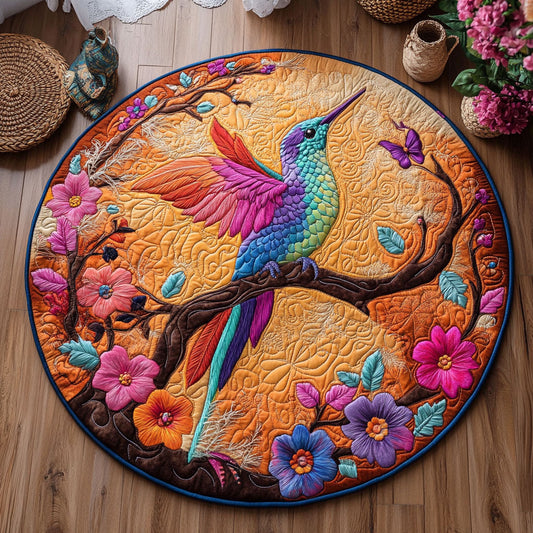 Humming Bloom WY1505027CL Quilted Round Mat