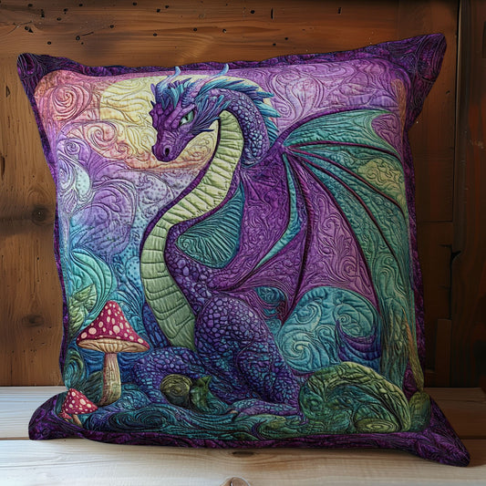 Dragon In Mushroom Forest WY0402064CL Quilt Pillow Case