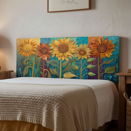 Sunflower Field CW2912028CL Quilted Headboard Slipcover