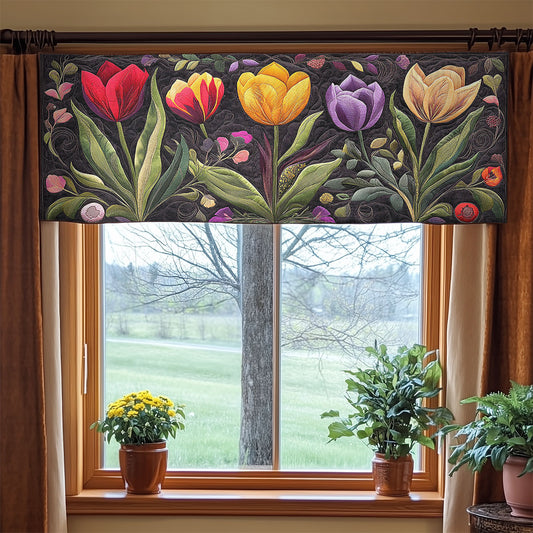 Tulip Blushfield WN1706071CL Quilted Valance