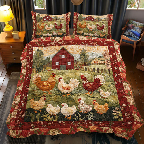 Chicken Yard WJ0412043CL Duvet Cover Set