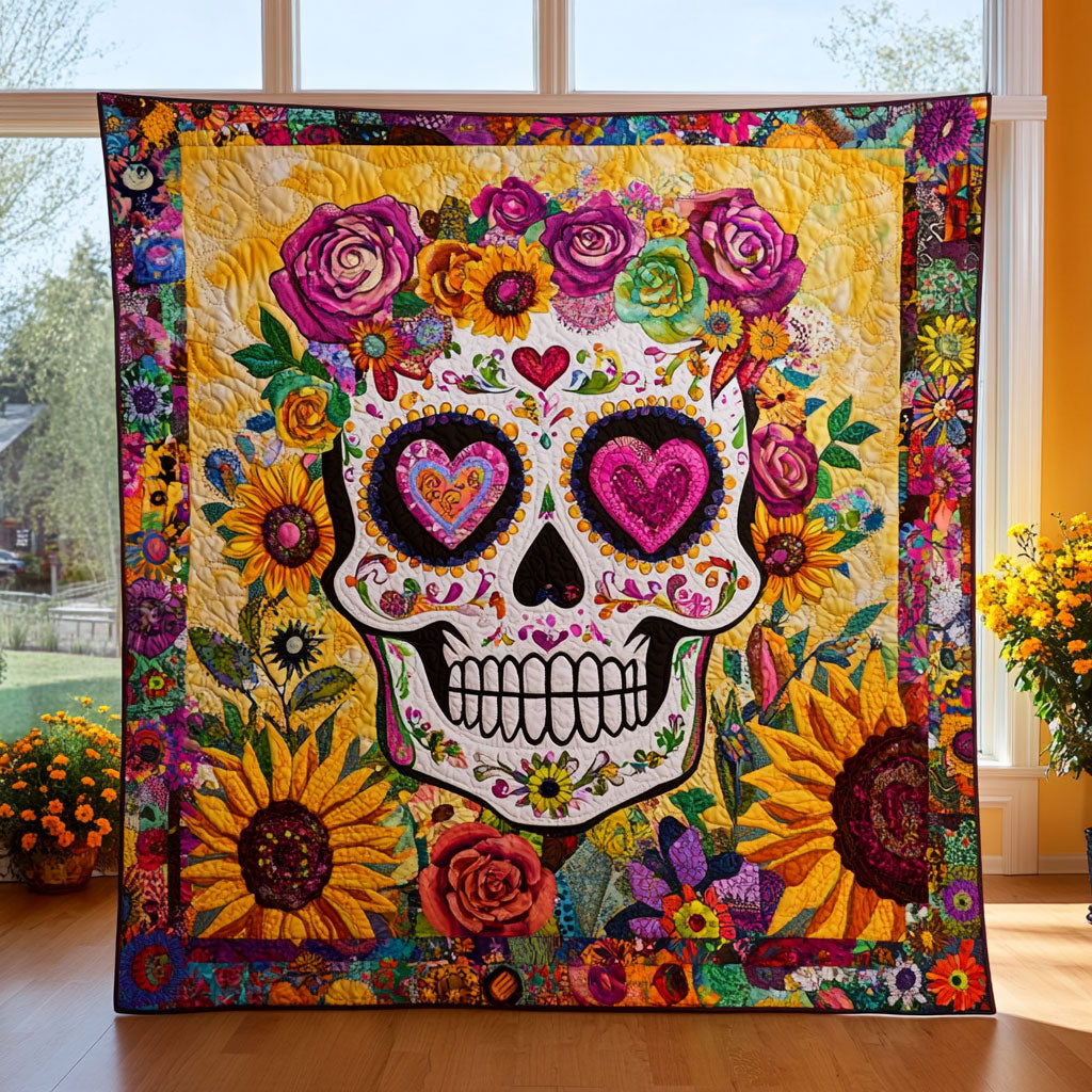 Floral Skull CW1208067CL Quilt
