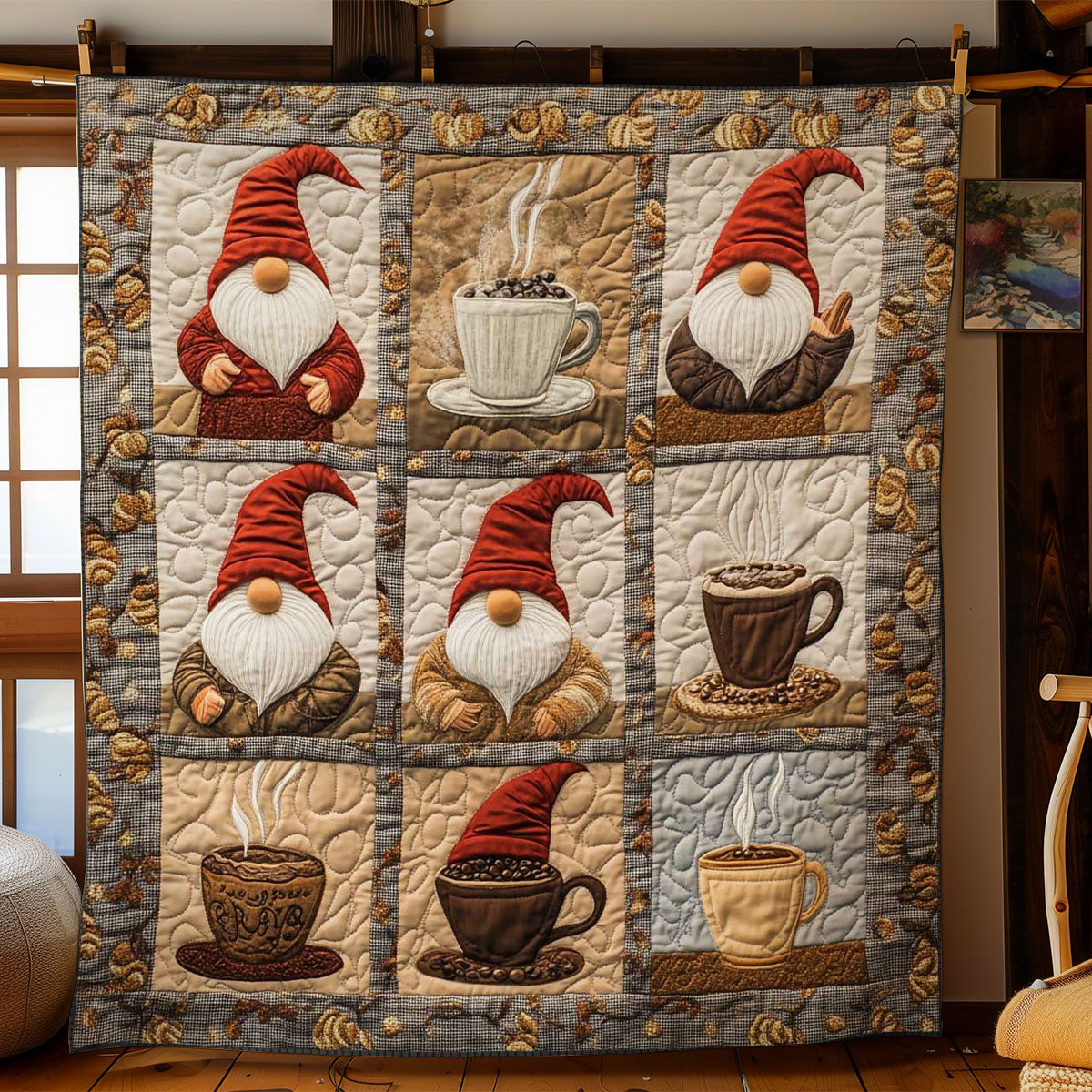 Gnome Barista Charm WN2612007CL Quilt