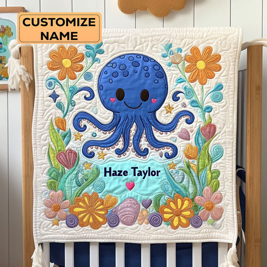 Octo Cuddle WY0108027CL Personalized Baby Quilt