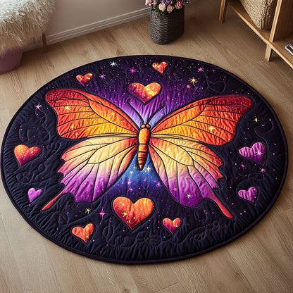 Butterfly Glow CW1401073CL Quilted Round Mat
