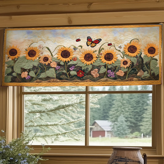 Sunflower Field WY0605038CL Quilted Valance
